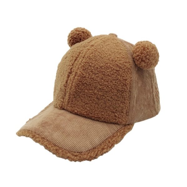 Baseball cap velvet children's accessories