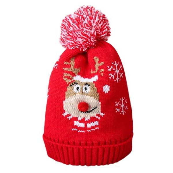 Christmas cartoon animal knitted hat